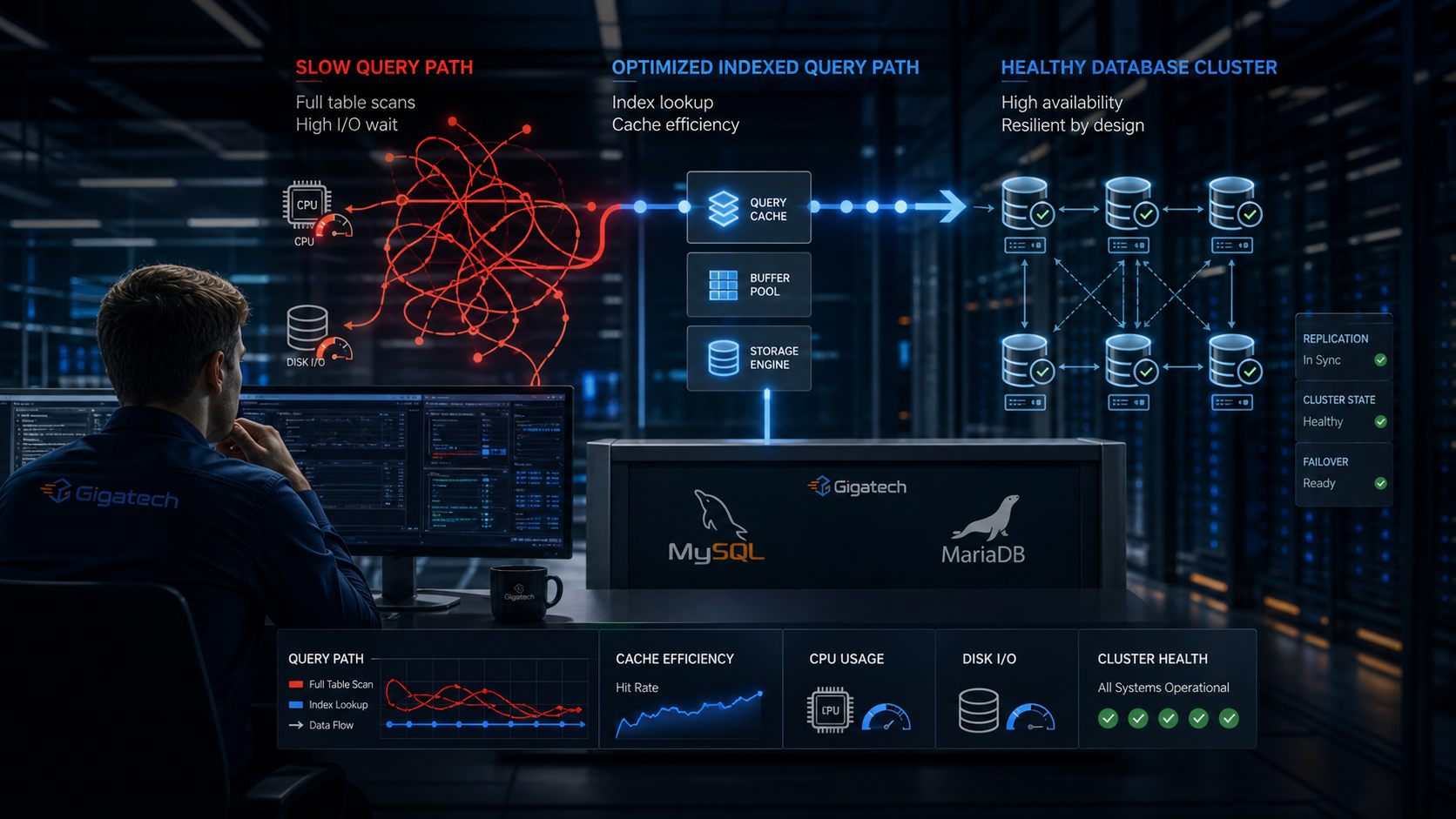 Gigatech-databaseanalyse van een trage query naar een geoptimaliseerd querypad
